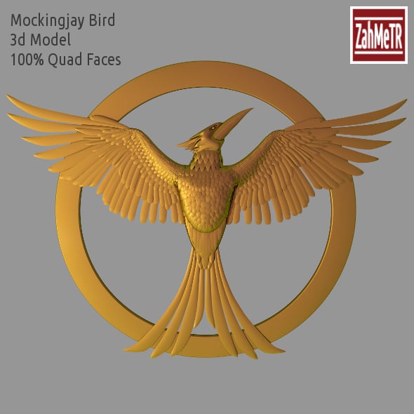 Mockingjay Bird 3d Model (Hunger Games) - 3DOcean Item for Sale