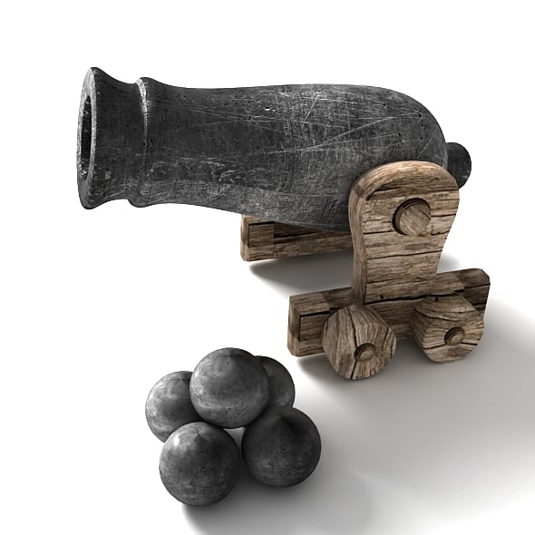 Animated Cannon Cartoon Style - 3DOcean Item for Sale