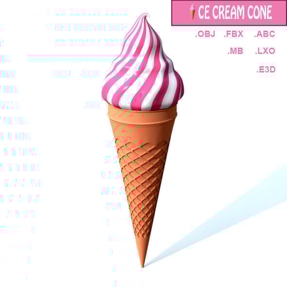 Ice Cream Cone - 3DOcean Item for Sale