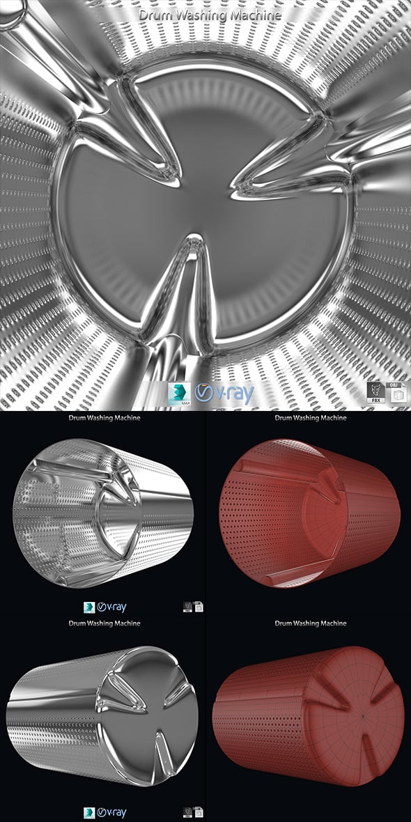 Drum Washing Machine - 3DOcean Item for Sale