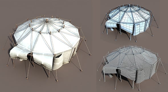 Circus Tent White - 3DOcean Item for Sale