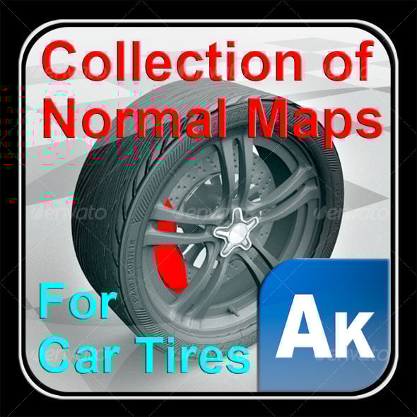 Collection of normal maps for car tires by AndreyUsa | 3DOcean