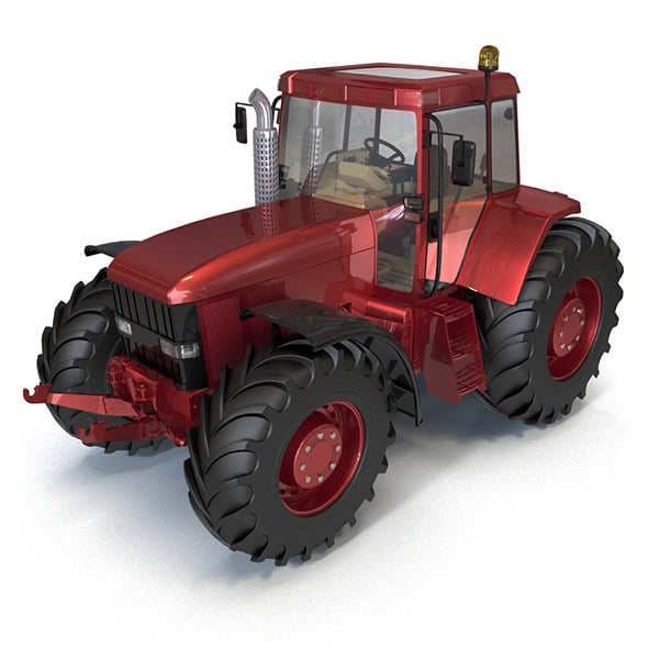 Red Tractor - 3DOcean Item for Sale