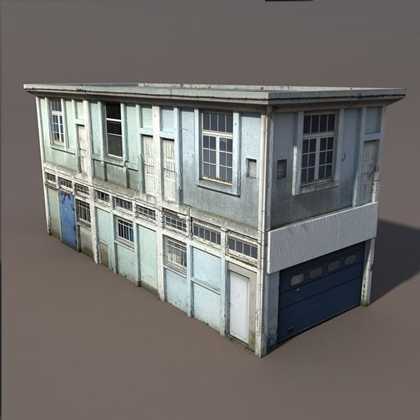 Derelict House Low poly 3d Model - 3DOcean Item for Sale