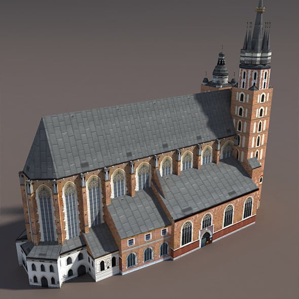 Church St.Maria. Low poly model - 3DOcean Item for Sale