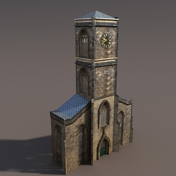 Church Low Poly 3d Model - 3DOcean Item for Sale