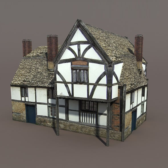 Medieval Building #112 Low poly 3d Model - 3DOcean Item for Sale
