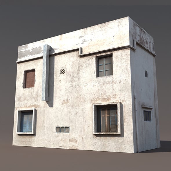 Derelict Building Low poly 3d Model - 3DOcean Item for Sale