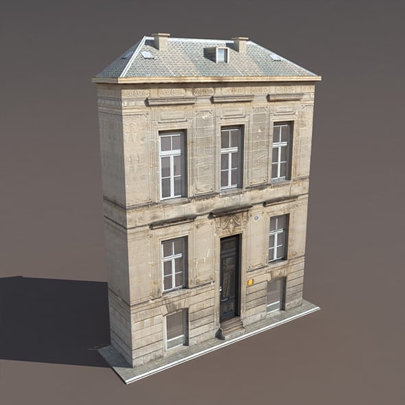 Apartment House #119 Low Poly 3d Model - 3DOcean Item for Sale