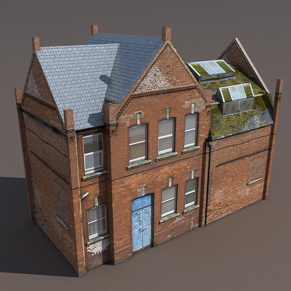 Old House Low poly 3d Model - 3DOcean Item for Sale
