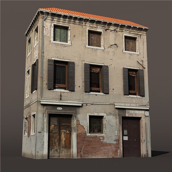Apartment Building Venice Low Poly - 3DOcean Item for Sale