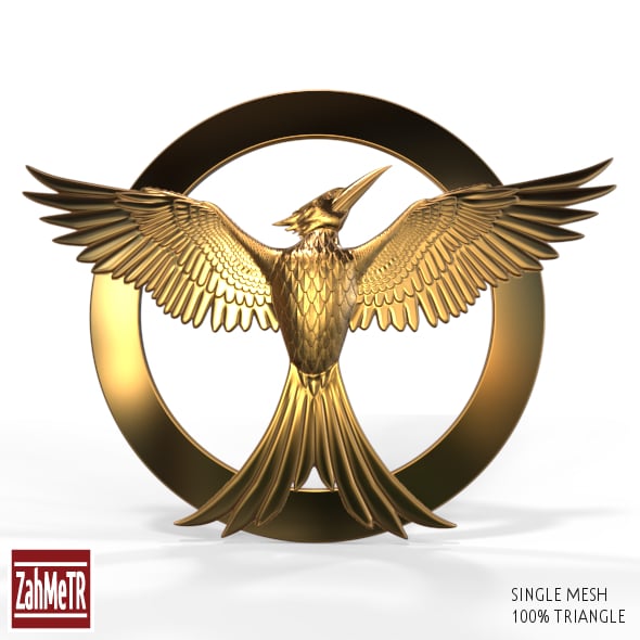 Mockingjay Bird 2 (Single Mesh 3D Model) - 3DOcean Item for Sale