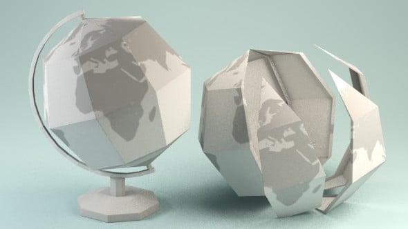 Paper Globe - 3DOcean Item for Sale