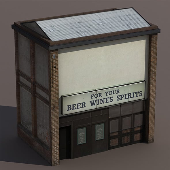 Store House Low Poly 3d Model - 3DOcean Item for Sale