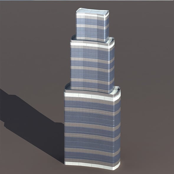 Skyscraper #8 Low Poly 3d Model - 3DOcean Item for Sale