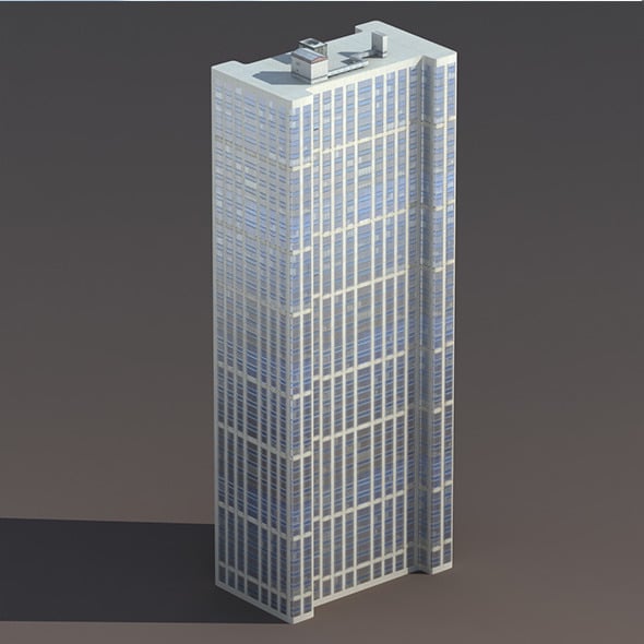 Skyscraper #6 Low Poly 3D Model - 3DOcean Item for Sale