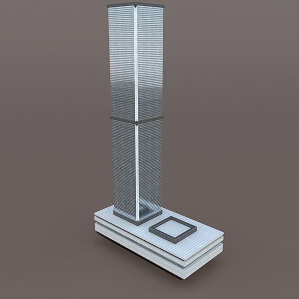 Skyscraper #3 Low Poly 3d Model - 3DOcean Item for Sale