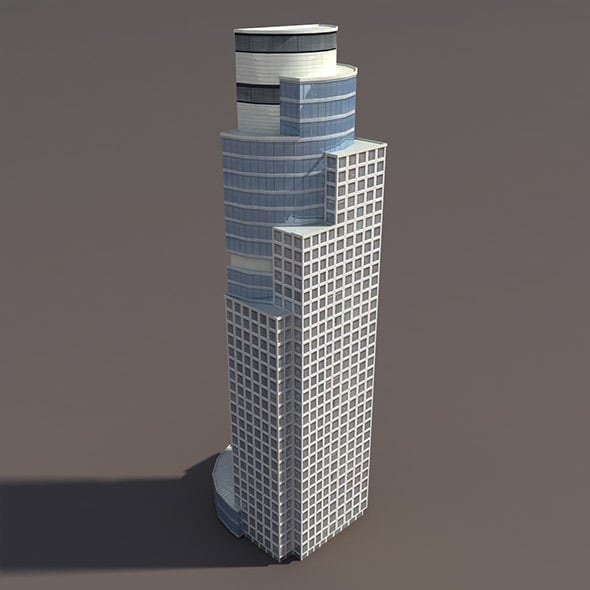 Skyscraper #2 Low Poly 3d Model - 3DOcean Item for Sale