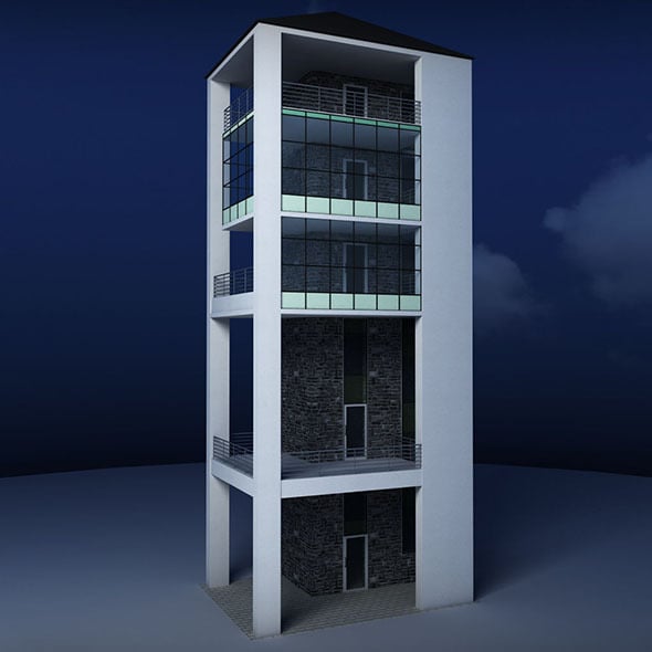 Glass tower - 3DOcean Item for Sale