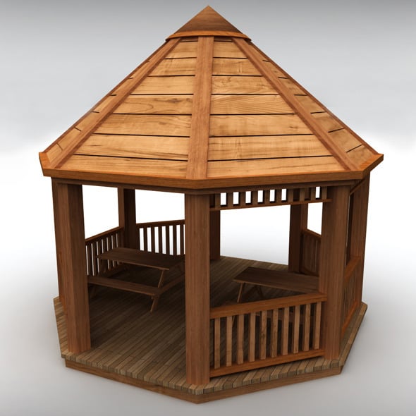 Garden gazebo - 3DOcean Item for Sale