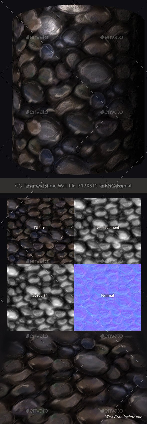 Stone Rock Texture Tile S3 - 3DOcean Item for Sale