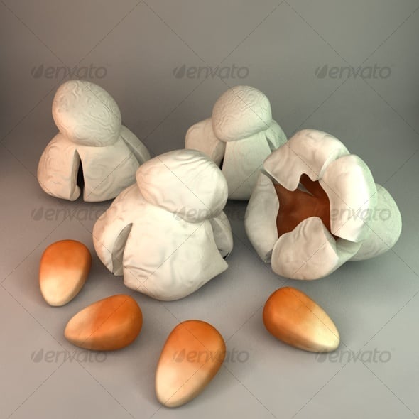 Popcorn and Kernels - 3DOcean Item for Sale