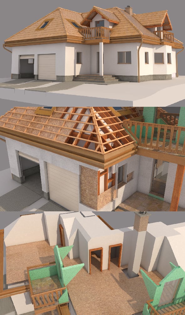 Family House - 3DOcean Item for Sale