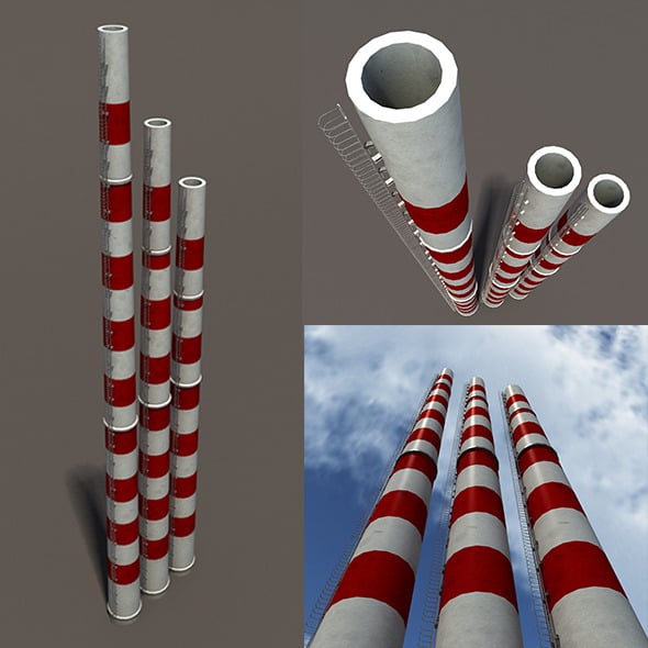 Chimney Low Poly 3d Model - 3DOcean Item for Sale