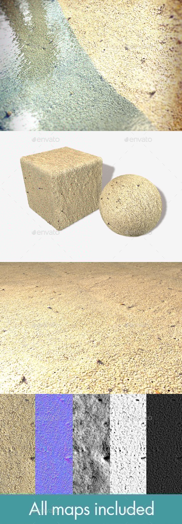 Flat Sand Seamless Texture - 3DOcean Item for Sale