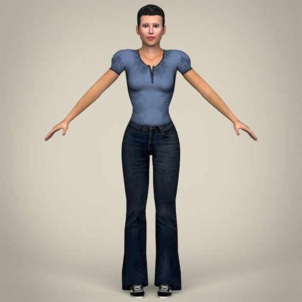 Young lady - 3DOcean Item for Sale