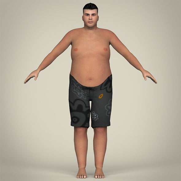 Young Fat Man - 3DOcean Item for Sale