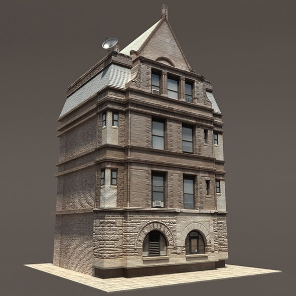 Apartment House #150 Low Poly 3d Building - 3DOcean Item for Sale