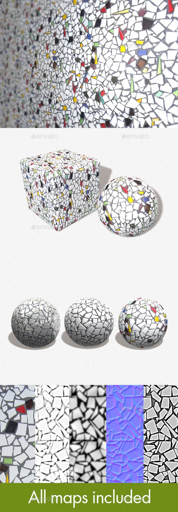 Mosaic Tiles Seamless Texture - 3DOcean Item for Sale