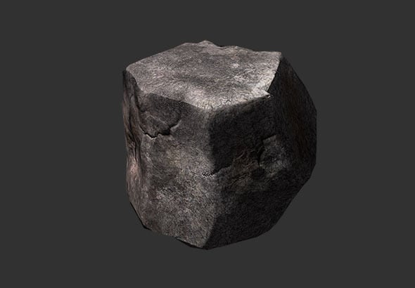 Low Poly Boulder - 3DOcean Item for Sale