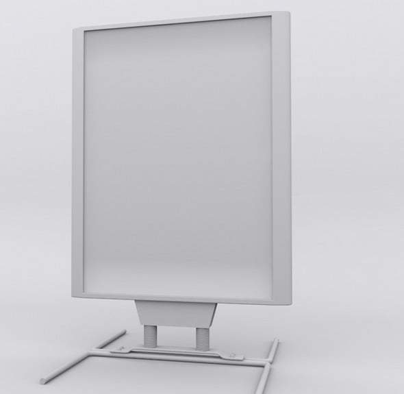 sidewalk poster stand - 3DOcean Item for Sale