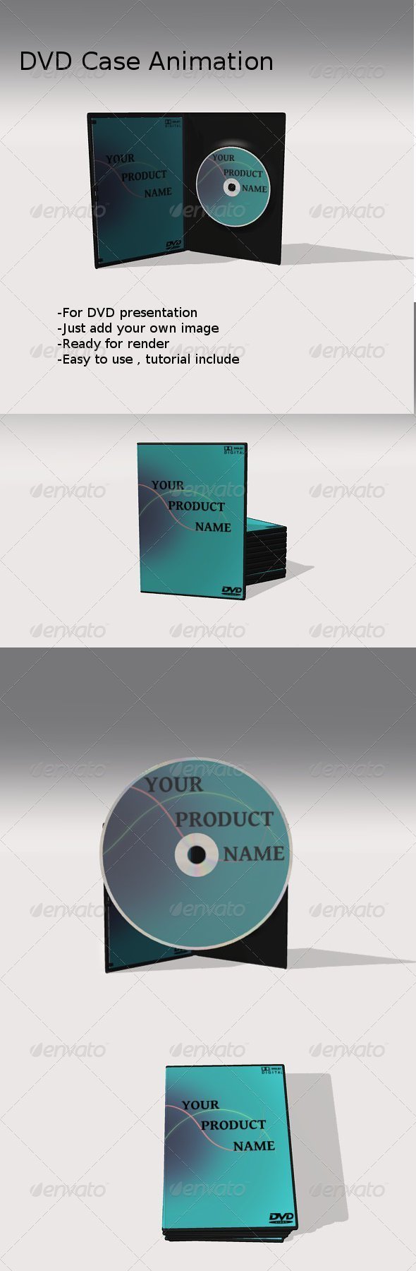 Animated DVD case - 3DOcean Item for Sale