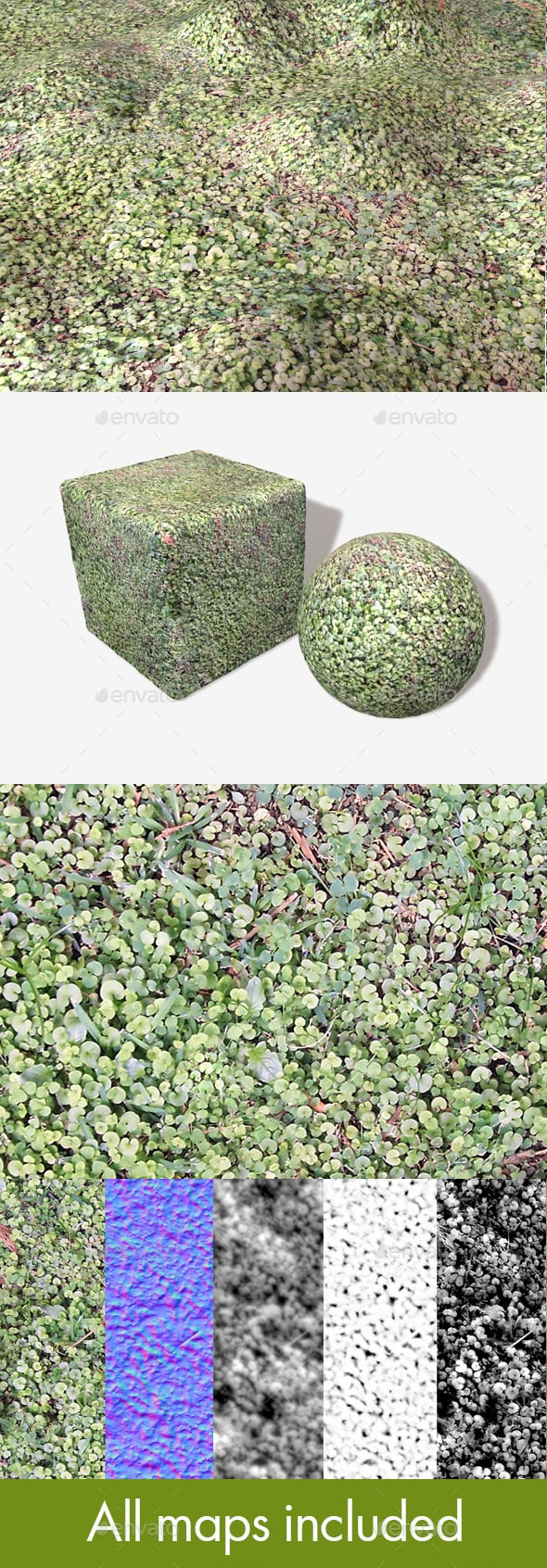 Clover Ground Seamless Texture - 3DOcean Item for Sale