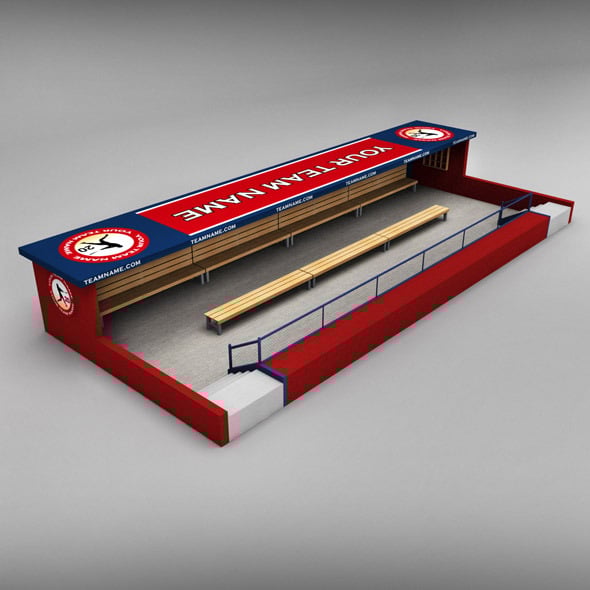 Baseball stadium dugout - 3DOcean Item for Sale