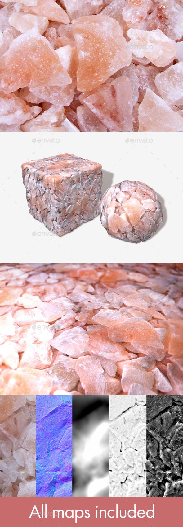 Rose Quartz Geodes Seamless Texture - 3DOcean Item for Sale