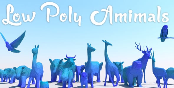 Low Poly Animals Set - 3DOcean Item for Sale
