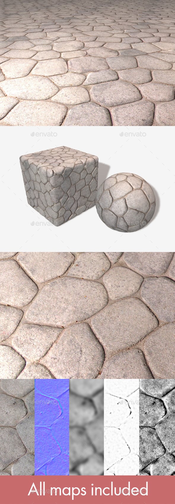 Smooth Stone Floor Seamless Texture - 3DOcean Item for Sale