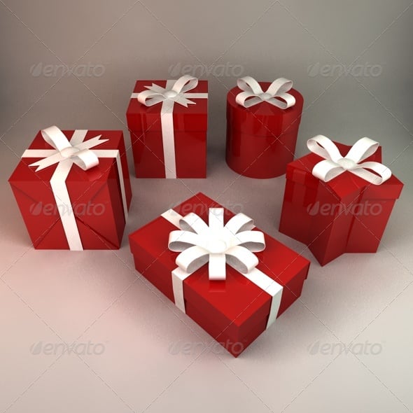 Assorted Gift Boxes - 3DOcean Item for Sale