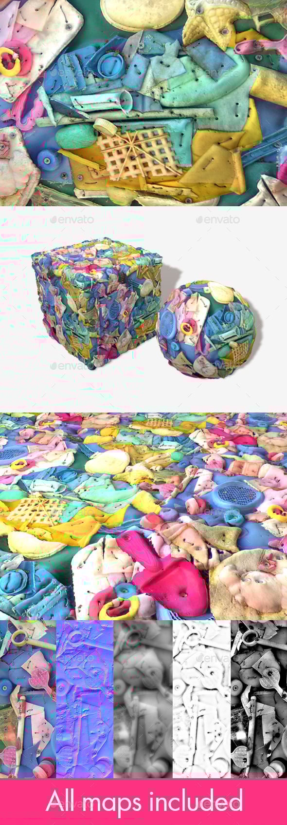 Plastic Junk Seamless Texture - 3DOcean Item for Sale