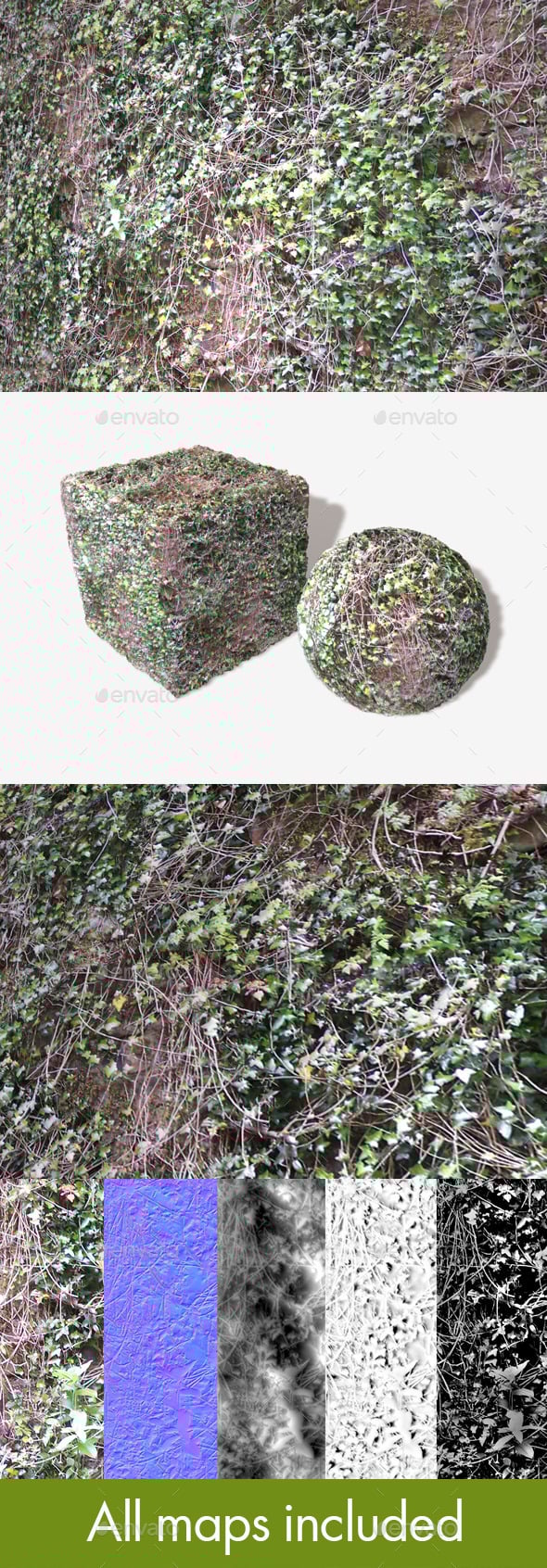 Overgrown Ivy Vines Seamless Texture - 3DOcean Item for Sale
