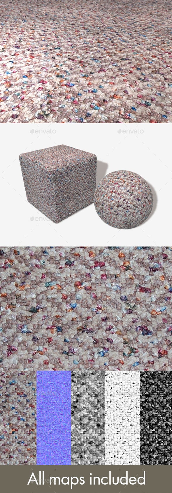 Speckled Short Carpet Seamless Texture - 3DOcean Item for Sale