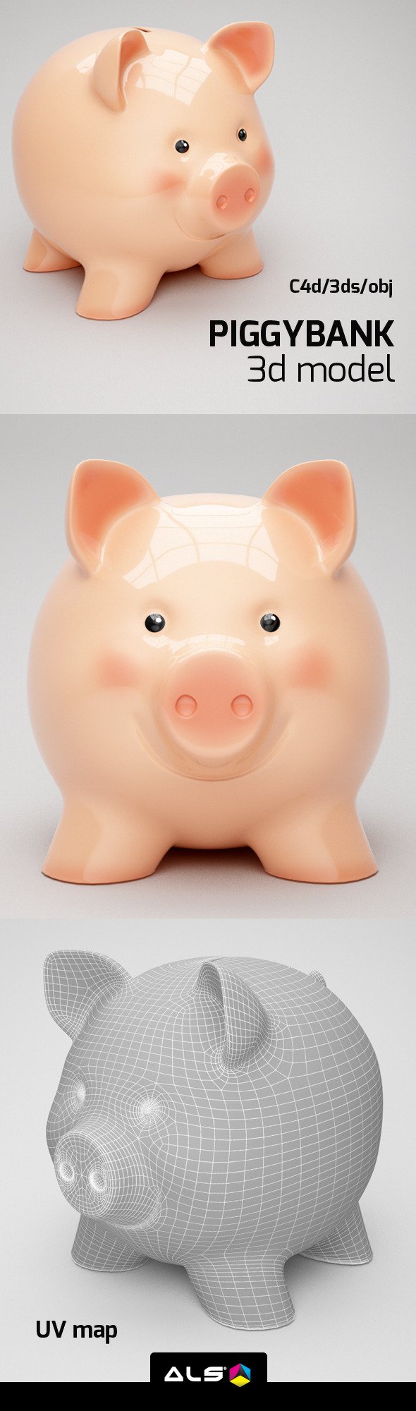 Piggy Bank - 3DOcean Item for Sale