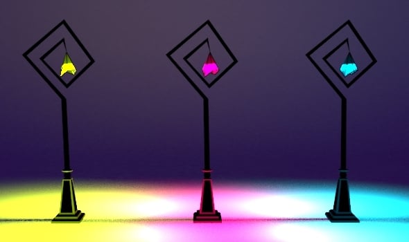 Whimsical Street Lamp Set 04 - 3DOcean Item for Sale