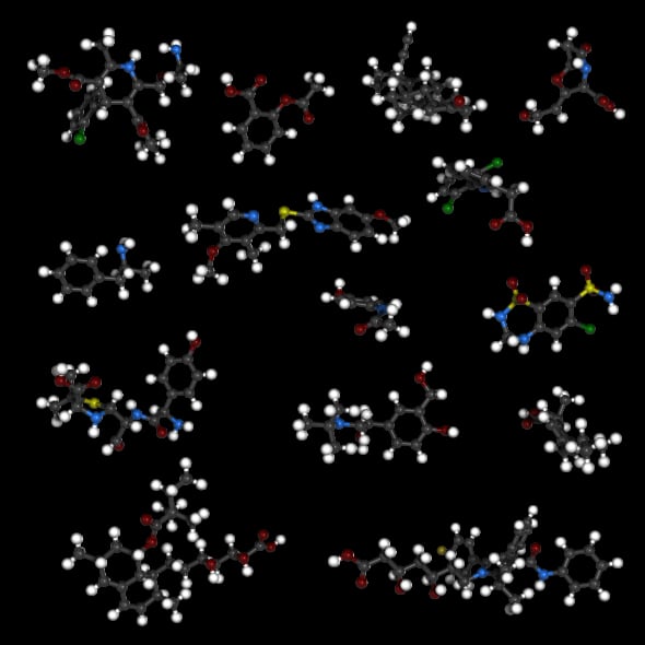 14 best selling pharmaceutical molecules - 3DOcean Item for Sale