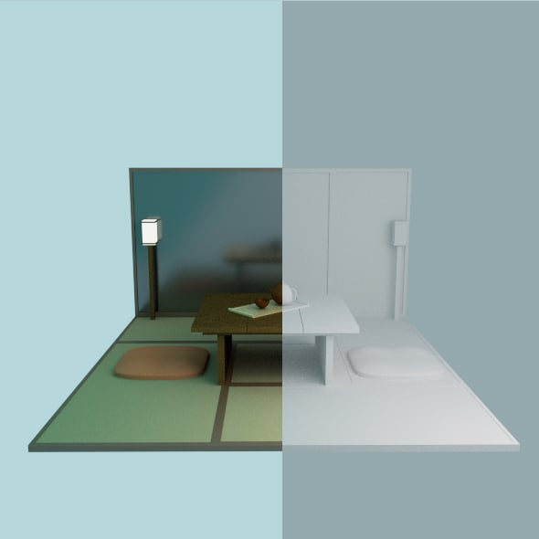 Japan Tea Set - 3DOcean Item for Sale