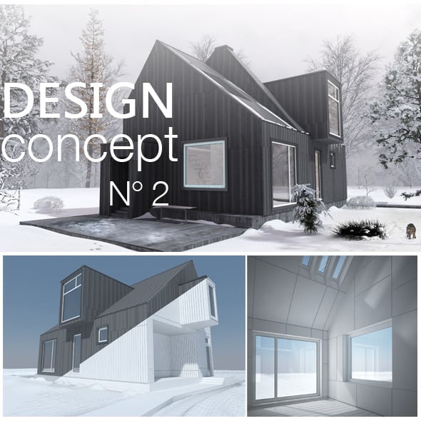 Contemporary Modern Forest Cottage - 3DOcean Item for Sale